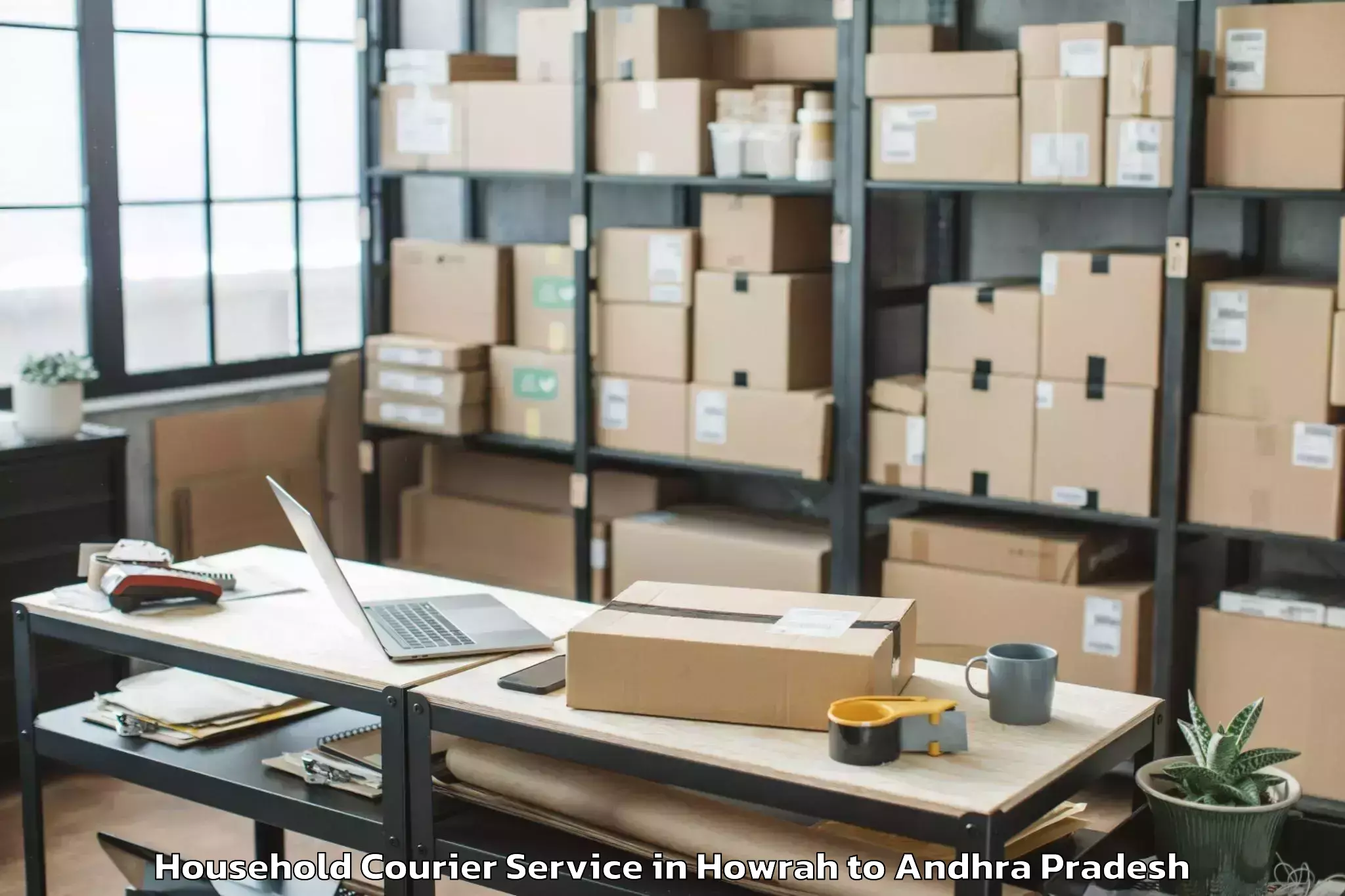 Professional Howrah to Gannavaram Household Courier